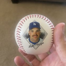1995 mike piazza baseball fotoball  with stats