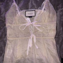Gucci White Tank Top Blouse