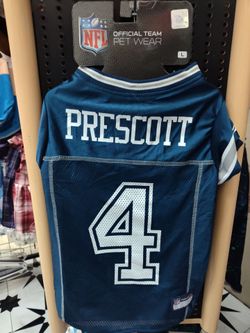 NFL Dallas Cowboys Prescott #4 Dog Jersey Large