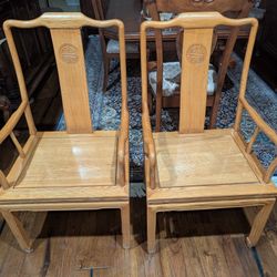 Pair of beautiful authentic antique Chinese Ming arm chairs