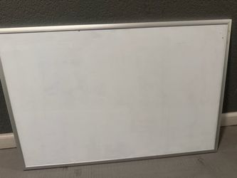 23” x 35” White Dry-Erase Board – Silver Frame