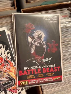 Invincible Battle Beast #4 Signed Ryan Ottley VHS Variant LTD 1000