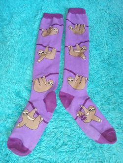 Sloth knee high socks