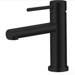 BWE Single Hole Single-Handle Bathroom Faucet in Matte Black