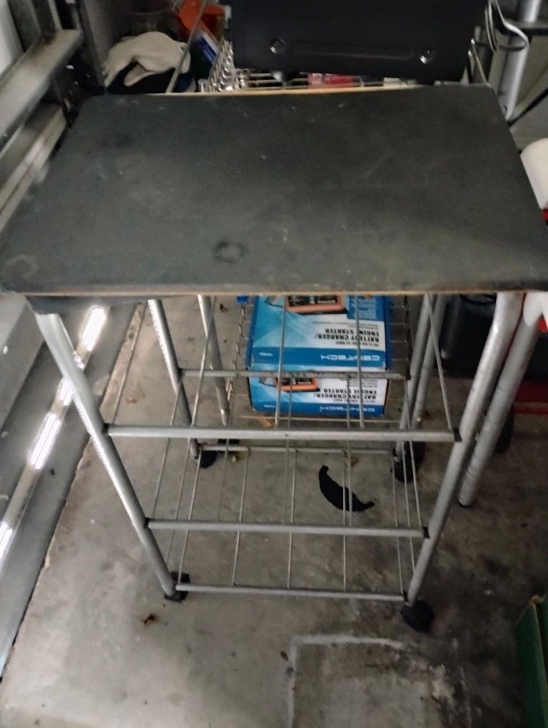 Rolling Utility Cart Shelf Table