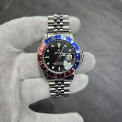 Rolex GMT-Master Pepsi Blue Red Jubilee Steel 1675 Oyster Steel Watch Box
