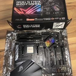 ASUS ROG B450-F motherboard w/ryzen 7 and RAM
