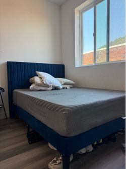 Full Size Blue Bed Frame