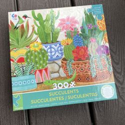 300 piece - succulent design jigsaw puzzle 