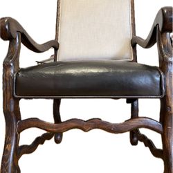 Antique Large Wooden Chair 
