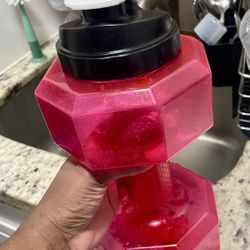 Pink Dumbbell Water Bottle