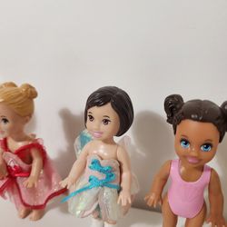 Lot of 5 Barbie Dolls
