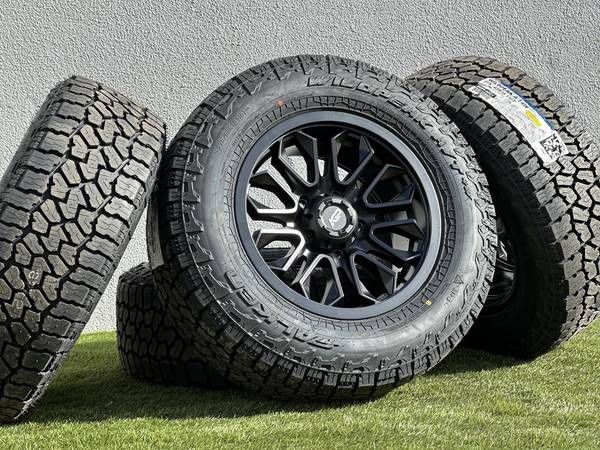 NEW 18” Black Wheels Toyota Tundra Rims and 275/65R18 Tires 5x150 Sequoia Land Cruiser Lexus LX 5 Lug 4X4 Falken TPMS