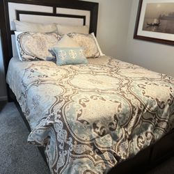 Queen Bed With Bed frame and Headboard.
