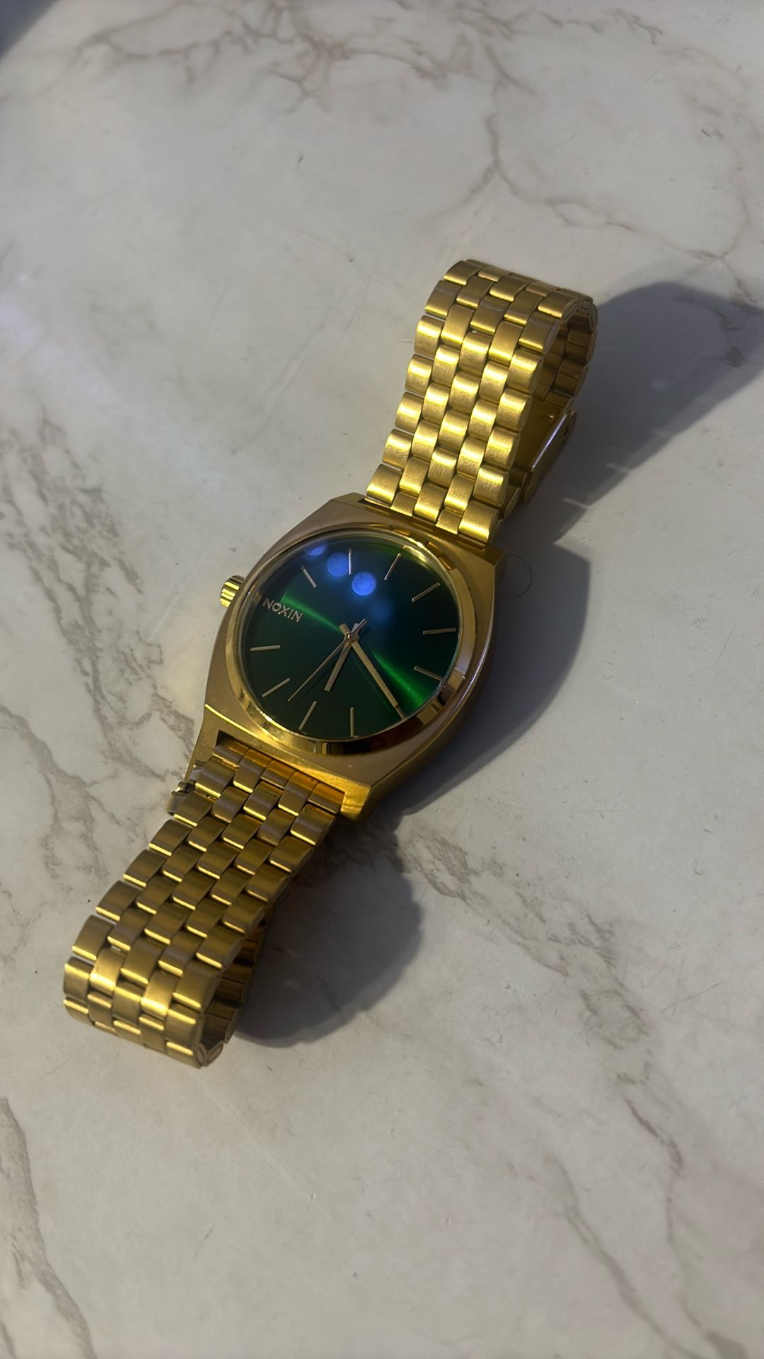 Brand New Gold Nixon Watch With Forest Green Face