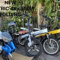 NEW YEAR 🎈 NEW ELECTRIC BIKE 48V  350W FOLDING FOR CAMPING 🏕  25 MPH 50 MPCHARGE⚡️FIRM PRICE 🚨