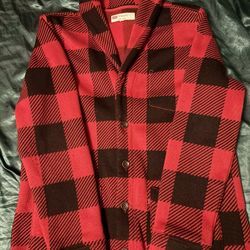 Levi’s Men Red And Black Plaid Jacket