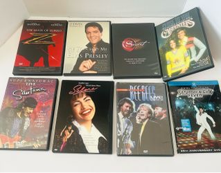 Lot of 8 various DVD Elvis Presley,Mask of Zorro,Carpenters,Saturday Night...