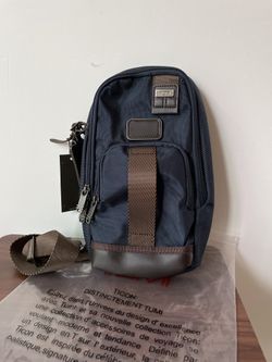 TUMl Blue Nylon Crossbody Sling Bag 