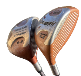 Lot of 2 TaylorMade Burner 9.5 Drivers & Titanium 9.5 S-90 Plus & R-80 Plus RH