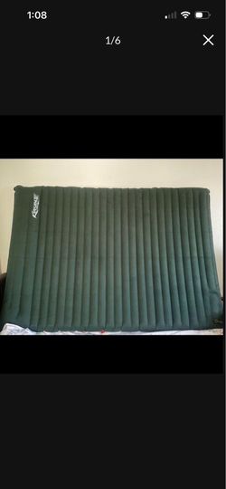 4 Inch Thick Double Sleeping Pad for Camping, Portable Outdoor Air Mattress 2 Person, Lightweight Backpacking Sleeping Mat for Hiking, Tent, Travel