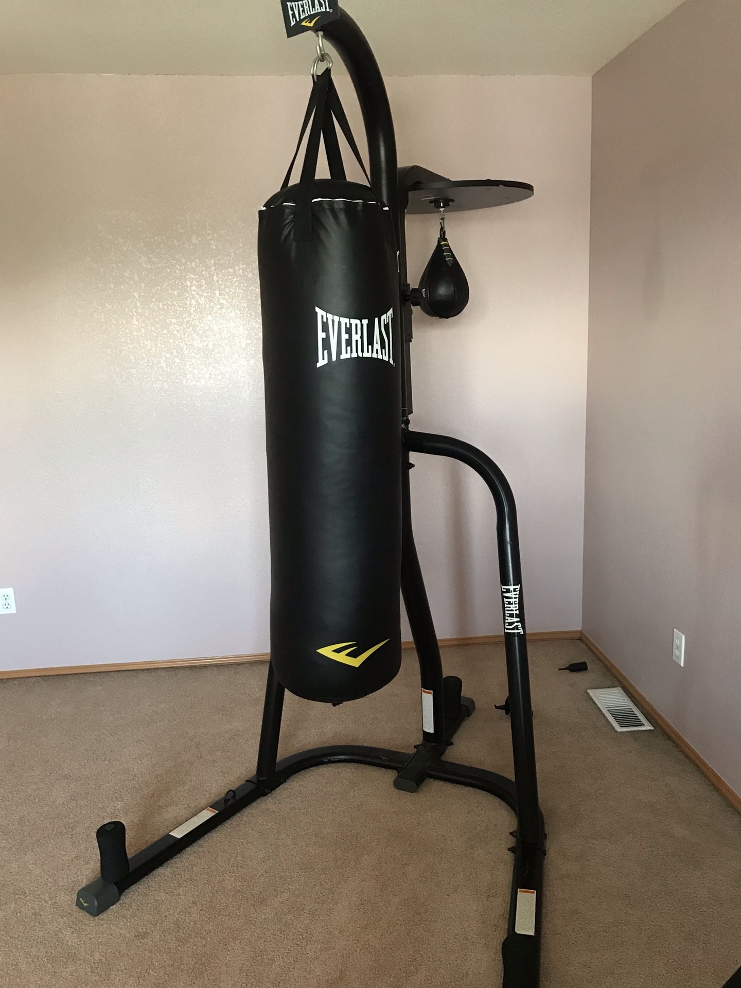 Punching and speed bag with stand