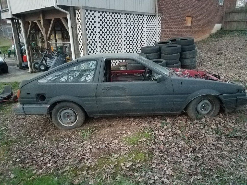 84 AE86 Toyota Corolla.