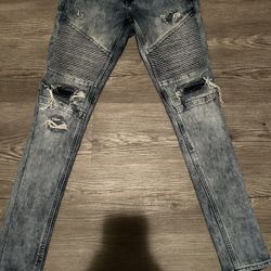 Pacsun Ripped Biker Jeans 