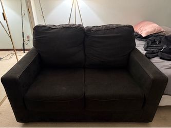 Black Pull-Out Sleeper Loveseat – Great for Small Spaces