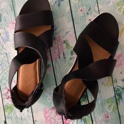 Black Sandals , Size 9 1/2