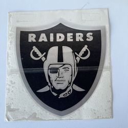  NFL FOOTBALL RAIDERS permanent Silver & Black Vinyl Decal Sticker 