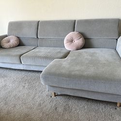 Sofa, with chaise/Tallmyra white/black