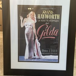Rita Hayworth Gilda black framed wall art