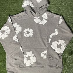 Denim Tear Hoodie Grey