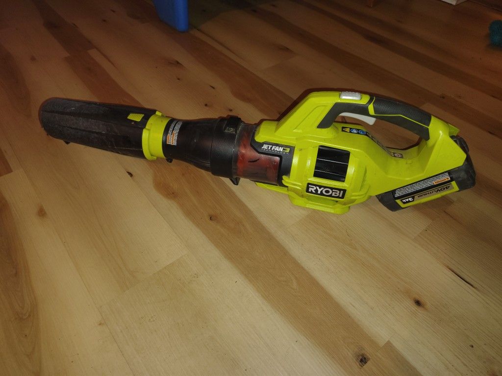 Ryobi RY40403 40V Lithium Ion 110 MPH Jet Fan Blower With 40V 3Ah Battery Pack‼️