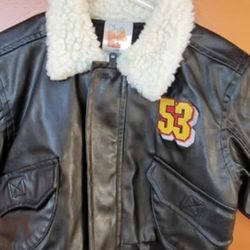 park bench kick faux leather 12 month baby kids bomber jacket