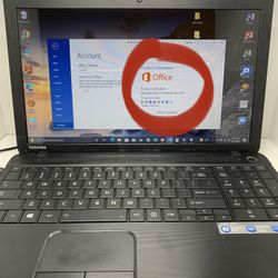 ..TOSHIBA SATELLITE…INTEL CELERON…..C55A....$ 225.00. 500 GB…..HHD...8.0 RAM . READY FOR CLASSES ON LINE OR WORK FROM HOME