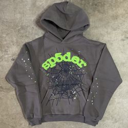 Gray And Green Spider Hoodie All Sizes