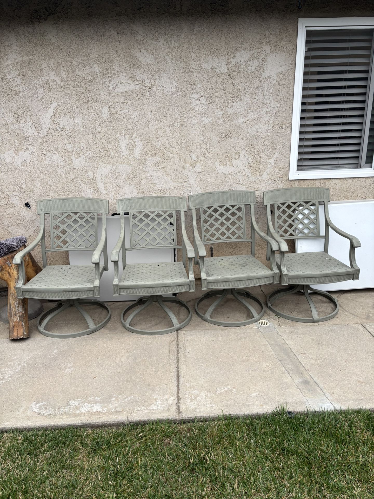 Metal Swivel Patio Chairs