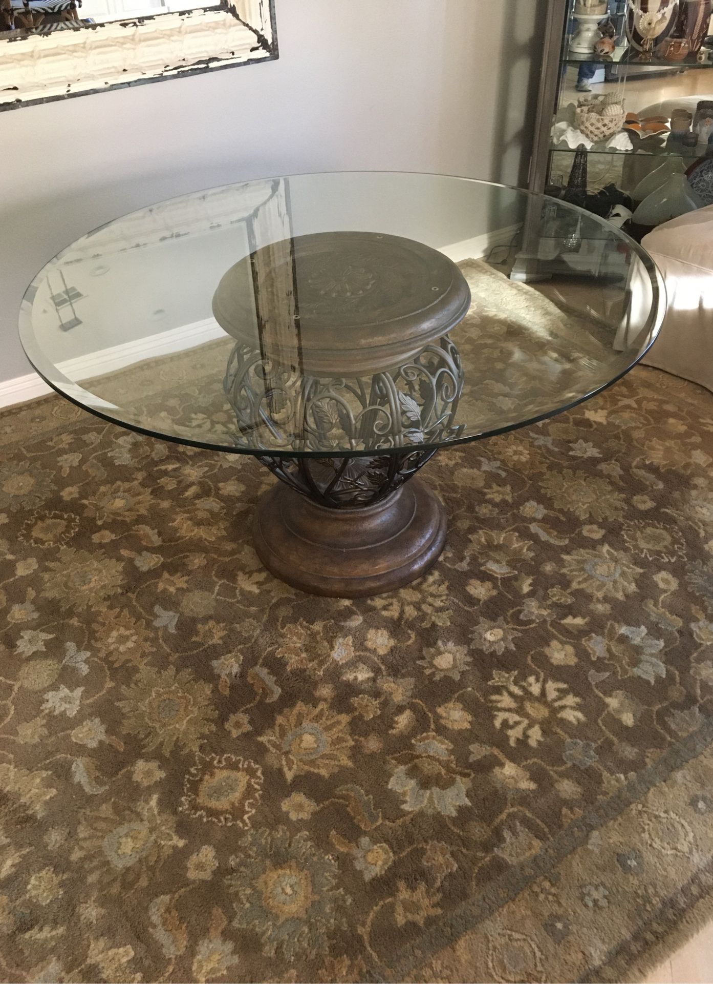 Glass Round dining table