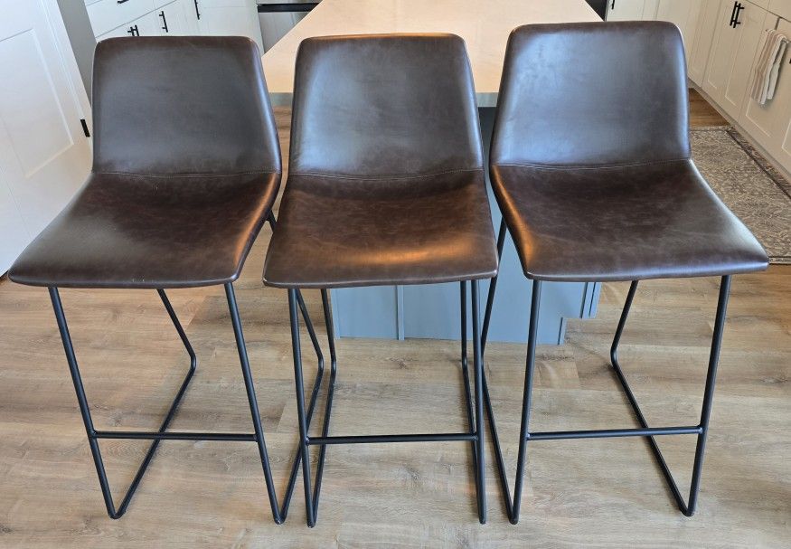 Soft Leather Bar Stools