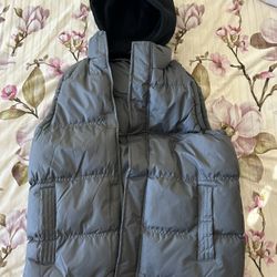 Puffer Vest Jacket With Hoodie