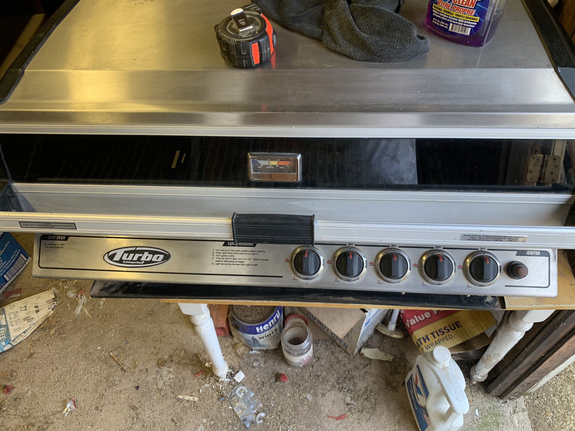 Turbo 5 burner grill never used $550