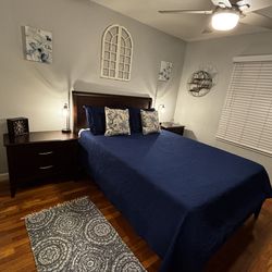 Platform Bed and matching tables