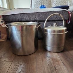 2 Large Pots - 13" H 13.5" D & 12" H 11" D