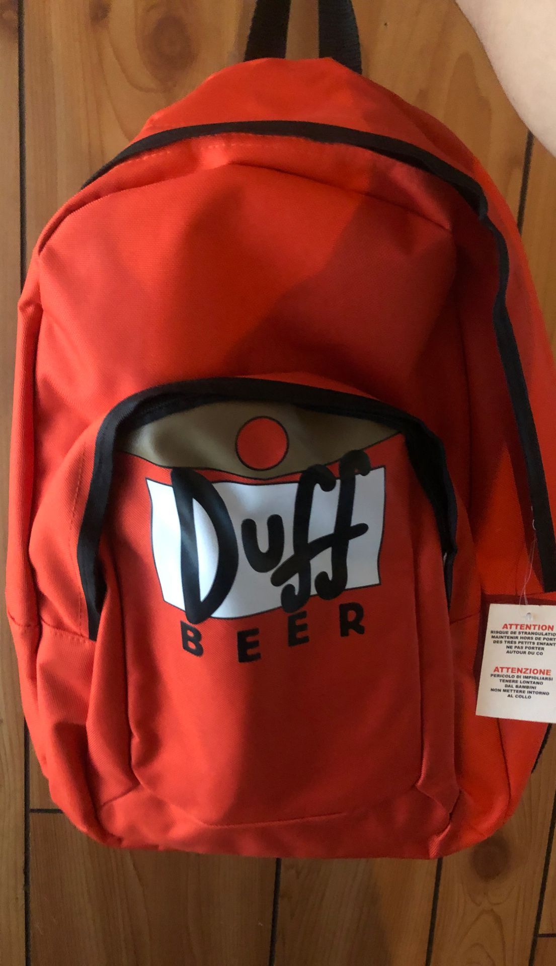Universal Studios Exclusive Duff Beer Orange Backpack