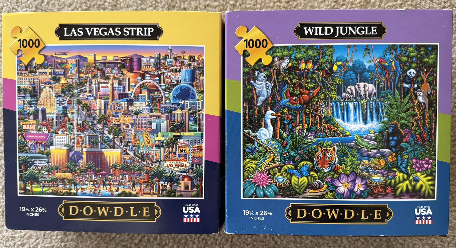 (2)Dowdle Jigsaw Puzzles 1000pcs $5per