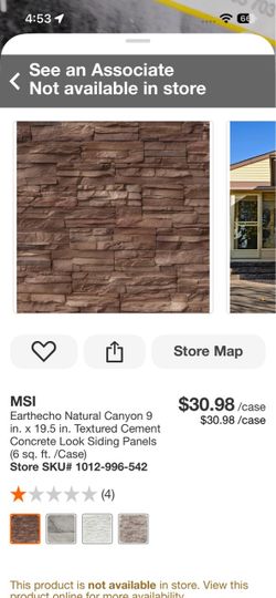 MSI Earthecho Natural Canyon 9 in. × 19.5 in. Textured Cement Concrete Look Siding Panels (6 sq. ft. /Case)