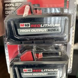 Milwaukee M18 Red Lithium High Output Batteries 