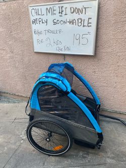 Bike Trailer For 2 Kids Carrito Para 2 Niños En La Bicicleta